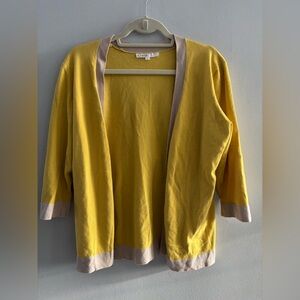 Cleo Cardigan Yellow and Tan Women's Sweater